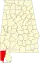 Mobile County map
