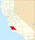 State map highlighting San Luis Obispo County