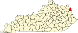 State map highlighting Boyd County