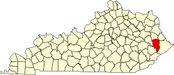 State map highlighting Floyd County