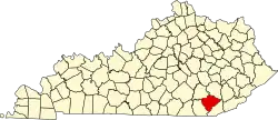 State map highlighting Knox County
