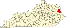 State map highlighting Lawrence County