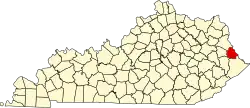 State map highlighting Martin County