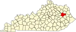 State map highlighting Morgan County