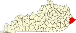 State map highlighting Pike County