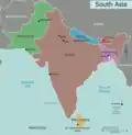 Map of South Asia