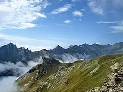 Mount Korab rising above clouds