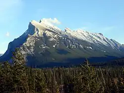Mount Rundle seen from the Bow Valley