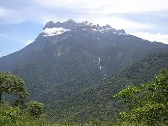 The summit of Mount Kinabalu on Borneo is the highest point in the Malay Archipelago.