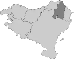 Location of Lower Navarre within the Basque Country.