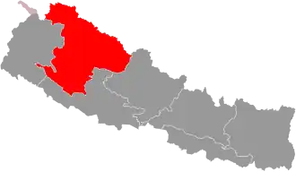 Location of Karnali Province
