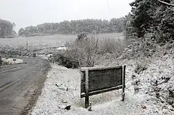 Snow in the winter of the Planalto Serrano mountain range of the state of Santa Catarina, southern Brazil.