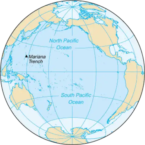 Map of the Pacific Ocean