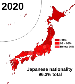 Japanese nationality (96.3% total)
