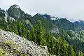 Runner Peak and Mount Elsay in the Fannin Range