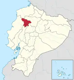 Location of Santo Domingo de los Tsáchilas