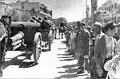 Soviet artillery units passing through Tabriz, World War II.