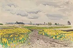 Stanisław Masłowski, Łubin – Droga polna (Lupin – A Cart way), watercolor, 1909 (National Museum in Warsaw)