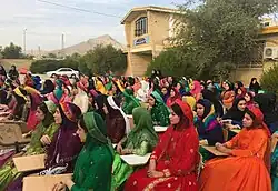 Students of Tang-e Eram Dashtestan Boarding High School came to school wearing Southern Lori clothing