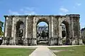 The Porte de Mars in Reims, a triumphal arch from the third century AD.