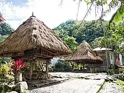 The raised bale houses of the Ifugao people.[12]