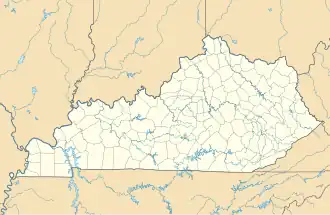 Map showing the location of Red River Gorge Geological Area