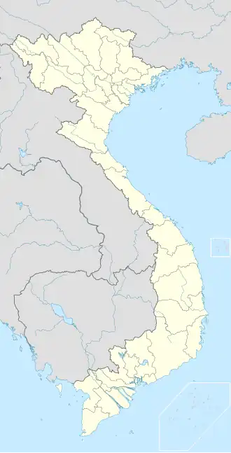 Map showing the location of Thien Duong Cave