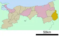 Location of Wakasa Tottori