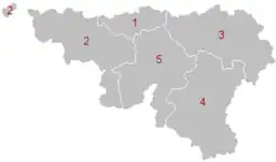 Location of Walloon Region