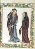 Tagalog common women wearing simple clothes and headscarves (likely Muslims from Maynila in the 1500s)