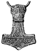 An ancient Norse Mjöllnir pendant with trefoils