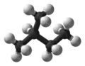 Ball and stick model of isopentane