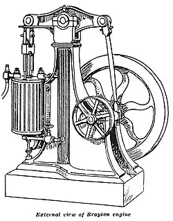 Brayton walking beam engine 1872
