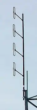 VHF collinear array of folded dipoles