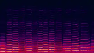 Spectrogram of this recording of a violin playing. Note the harmonics occurring at whole-number multiples of the fundamental frequency.