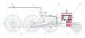 Animation of a steam locomotive with Walschaerts valve gear.