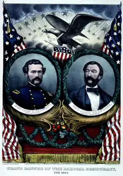 Radical Republican ticket campaign poster (c. 1864)