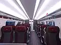 The interior of first class aboard a LNER Class 800