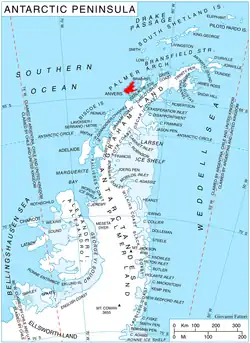 Location on Anvers Island.
