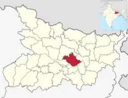 Location of Begusarai district in Bihar