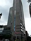 The Boston Marriott Copley Place hotel anchors the other end of the enclosed mall