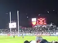 Family Hill and Scoreboard prior to construction of the Fulton Stand