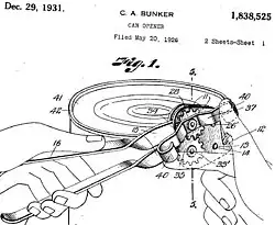 1931 Bunker opener