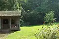 Small village house overlooking north village garden in summer 2004