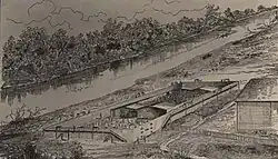Castle Morgan, a Confederate prison camp on the Alabama River at Cahaba.