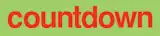 Red text on a green background