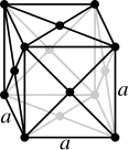 Face-centered cubic crystal structure for silver