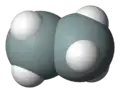 Spacefill model of disilane