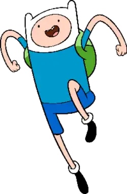An image of Finn as he appears in the television series Adventure Time