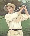 A 1910 card showing pro golfer George Low Sr. (Mecca cigarettes)